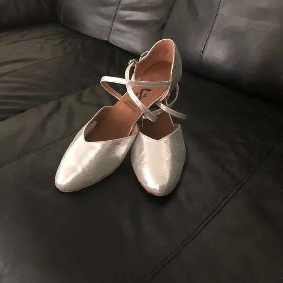 NEW  Ballroom Latin Dance Shoes in Silver - Picture 14 of 14